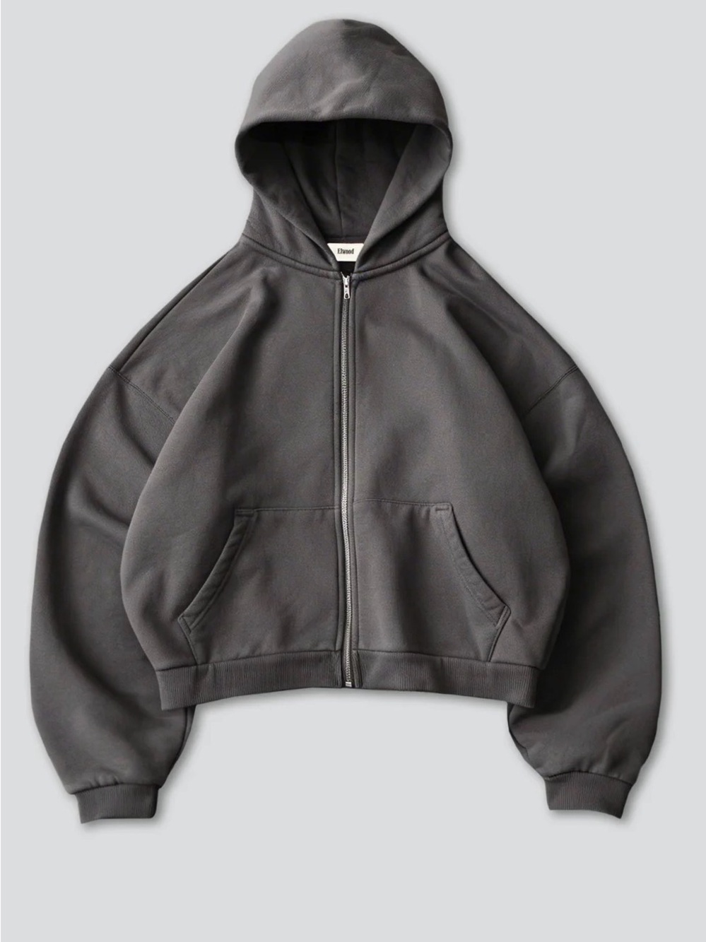 Elwood XL CORE ZIP HOODIE cropped $95 retail in vintage grey